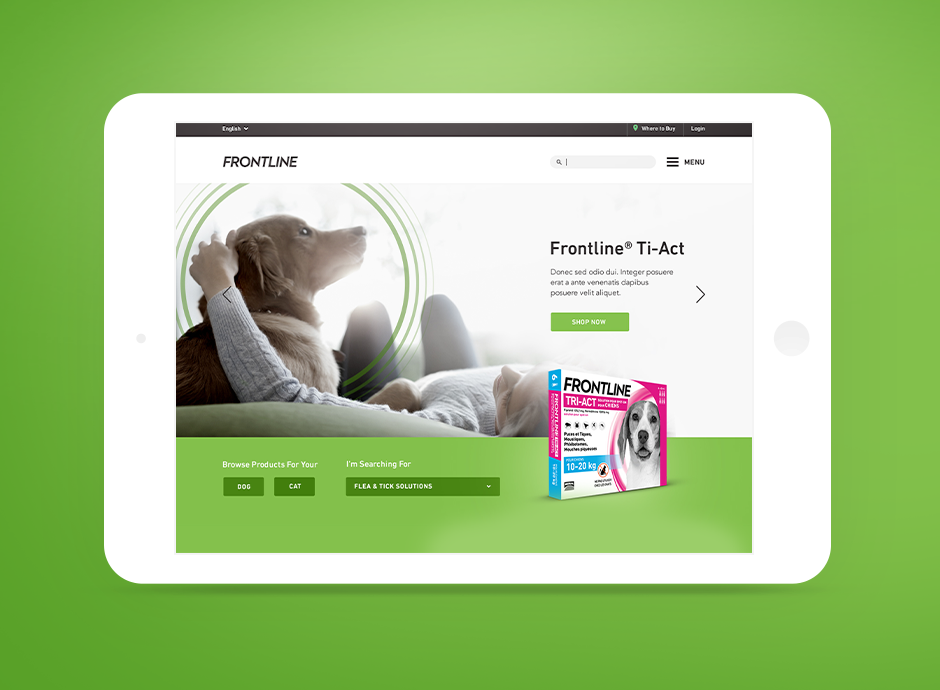 Frontline Pet Care UI Concept